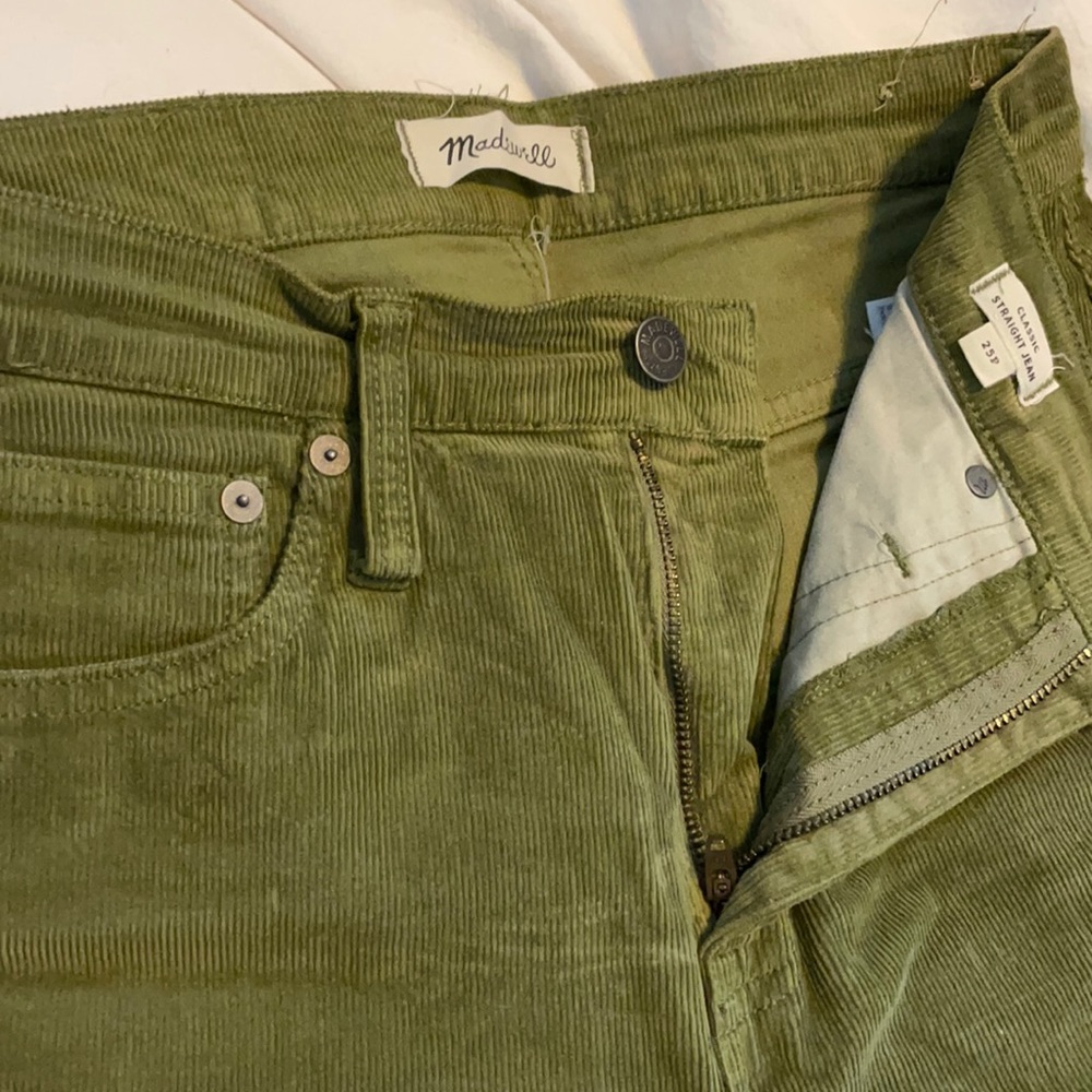 Madewell olive green corduroy sz 25p